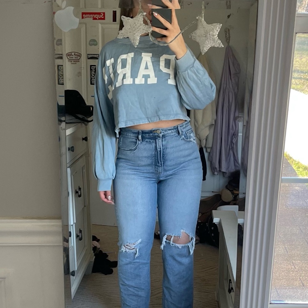 Zara Oversized Cropped Sweatshirt
